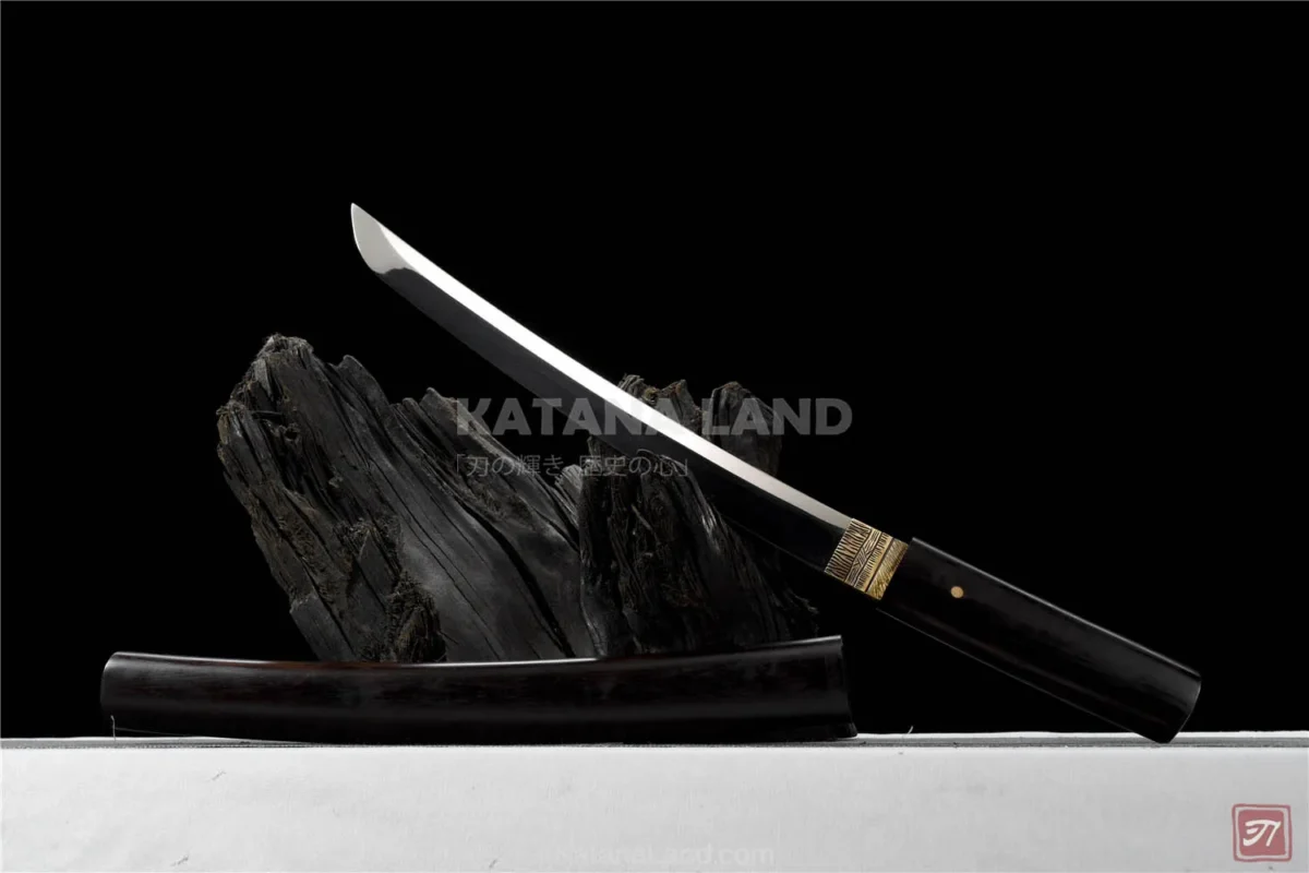 Black Samurai Katana with Mirror Finish