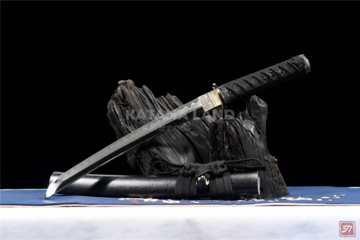 Black Samurai Katana Featuring Hamon