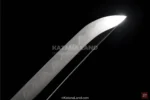 Stylish Black Katana with Traditional Hamon Design
