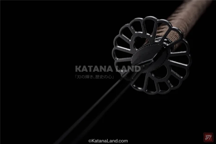 Sleek Black Blade Katana