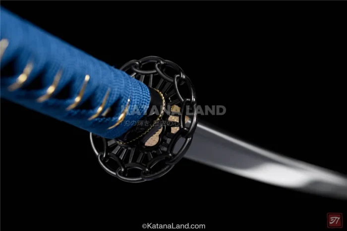 Elegant White Katana with BO-HI Design