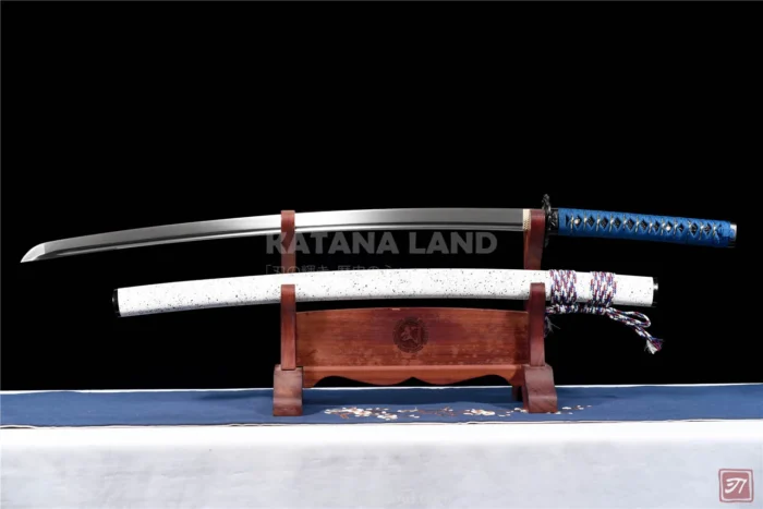 White Samurai Katana with BO-HI