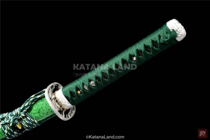 Distinctive Green Samurai Katana for Display