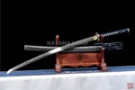 High-quality samurai katana made of Damascus steel