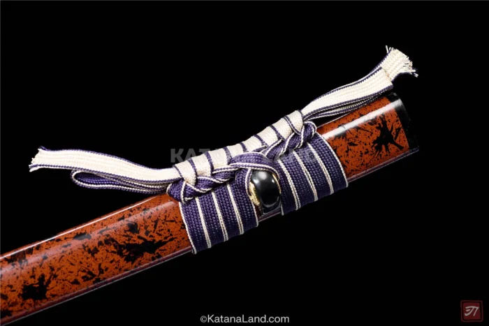 Collectible katana swords in striking red hue