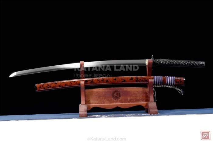 Red samurai katana with intricate design