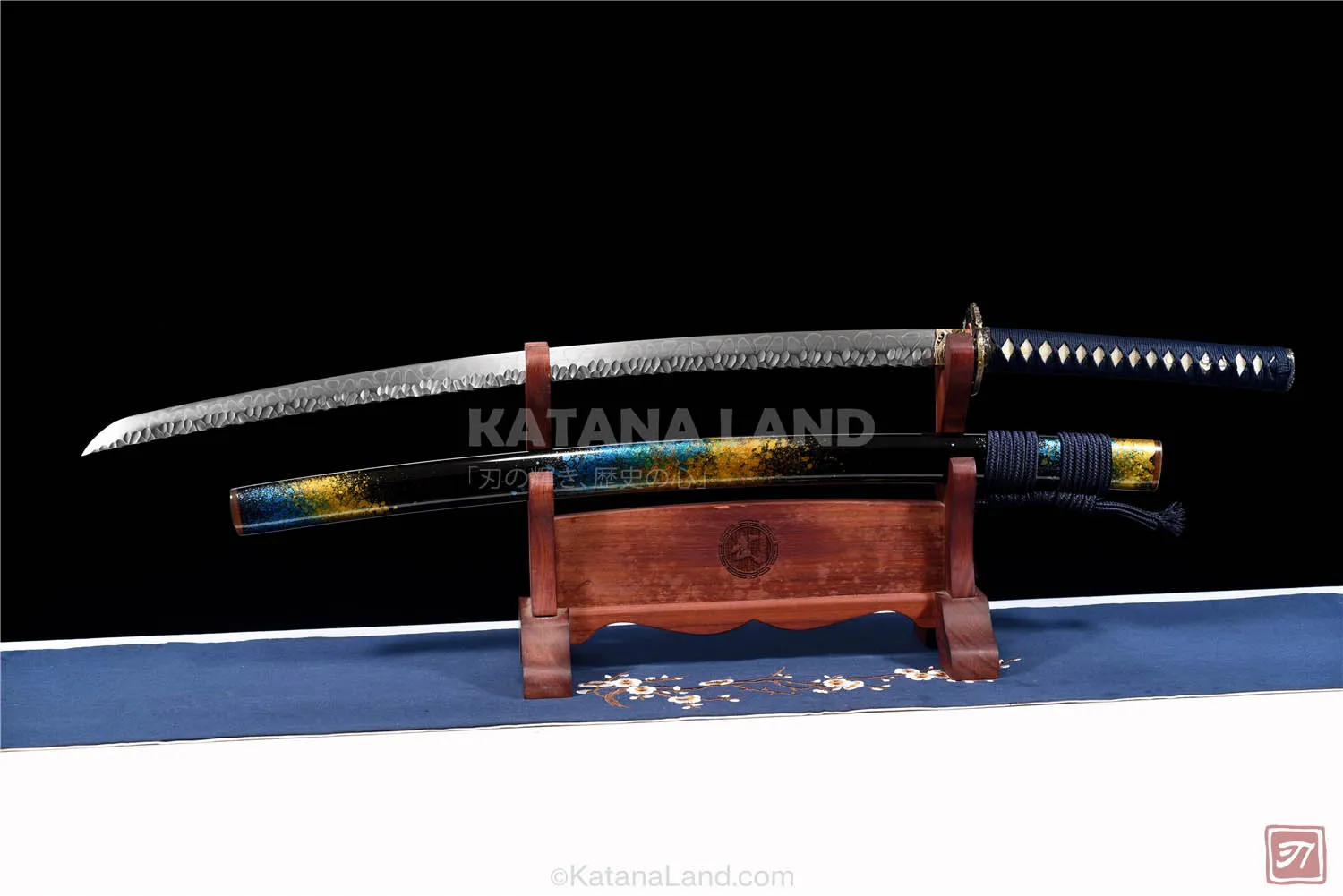 Black samurai katana designed for collectors