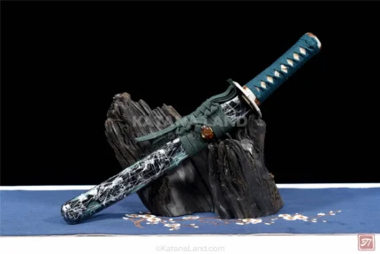 Shinobi Katana with Damascus steel blade