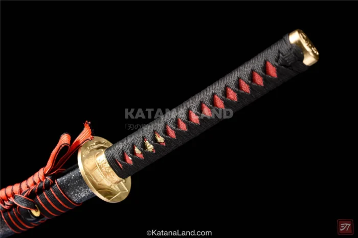 Decorative black katana with stunning blade