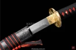 Exquisite craftsmanship in black samurai katana