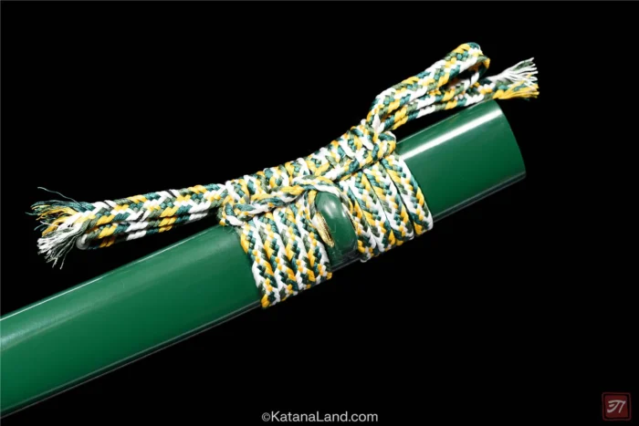 T10 Steel katana with emerald color scheme