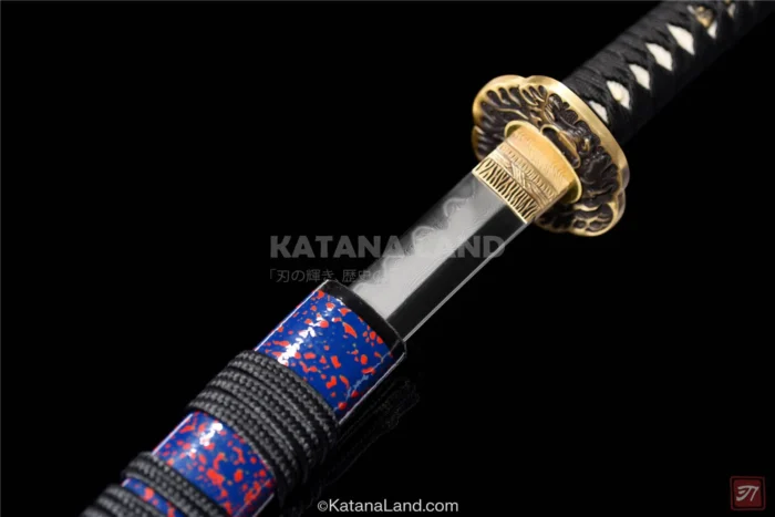 Eye-catching purple katana swords for display