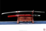 Red Samurai katana featuring unique Hamon pattern