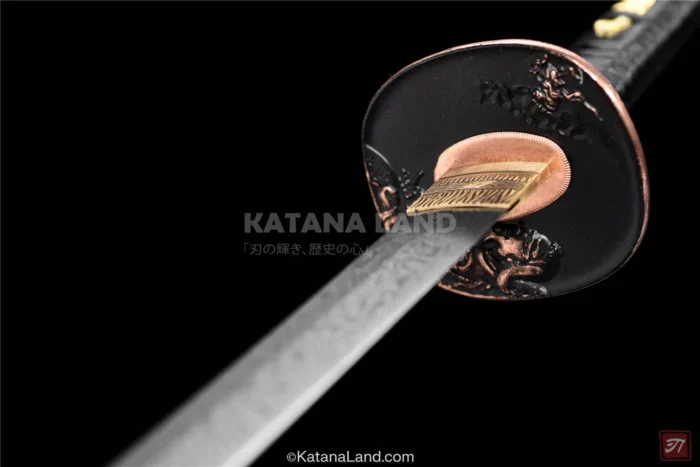 Black Damascus steel Katana for martial arts