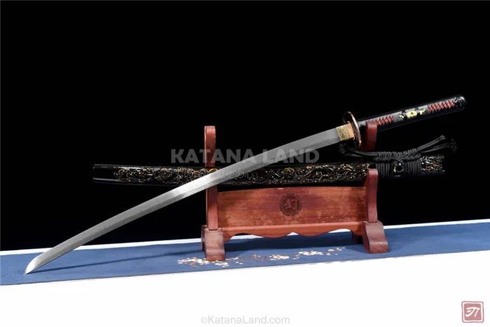 Exquisite Ink Scar Katana swords made of Damascus steel