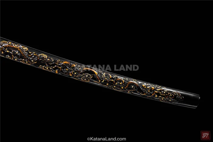 Handcrafted Ink Scar Samurai Katana