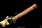 Artistic Black Katana Sword Featuring Wootz Steel