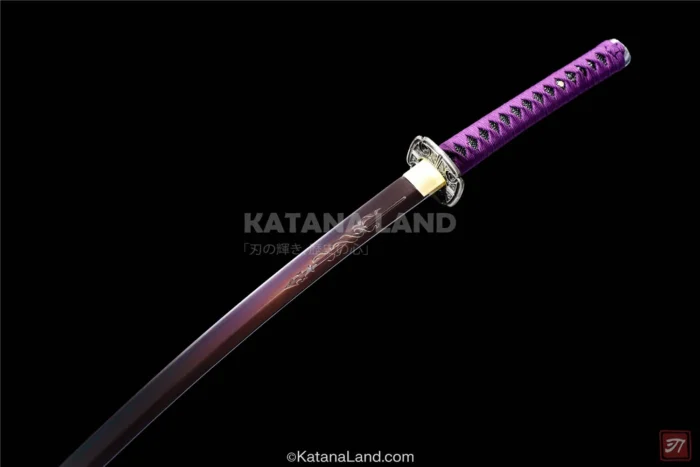 Stylish black blade katana