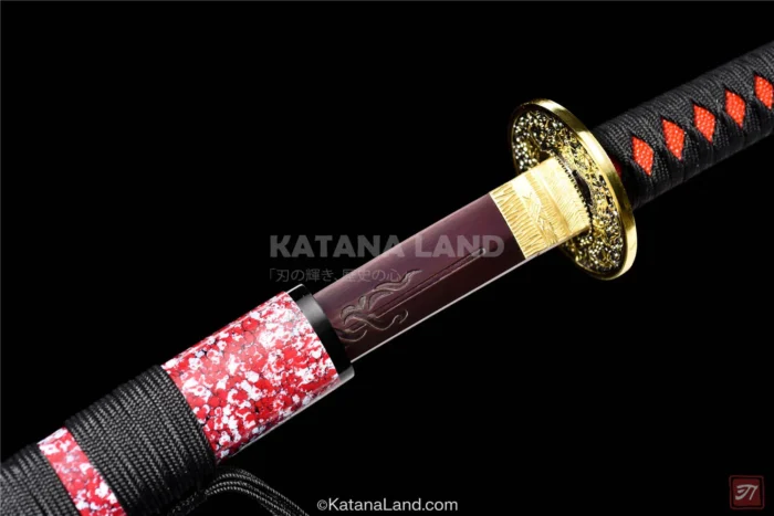 Unique Akai Hōkō Katana for Home Decoration