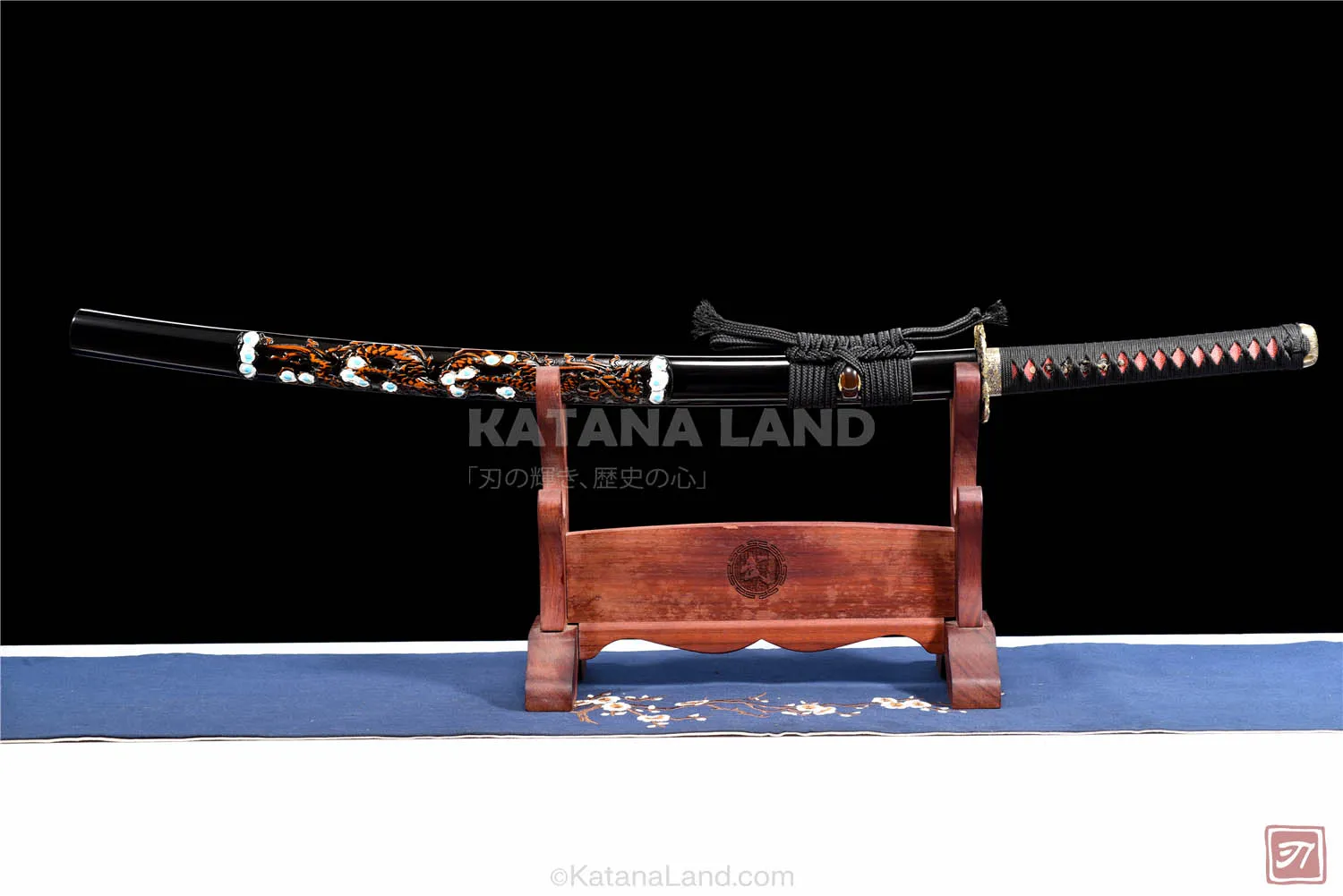 Crimson Eye of the Samurai Katana with Manganese Blade