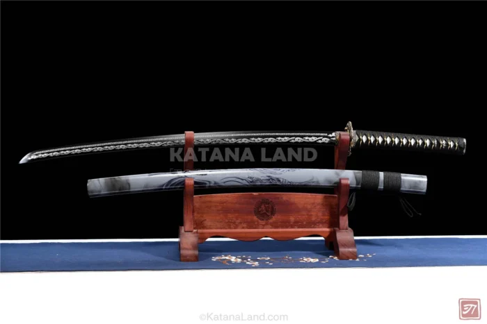 Silver Samurai Katana with Unique Design