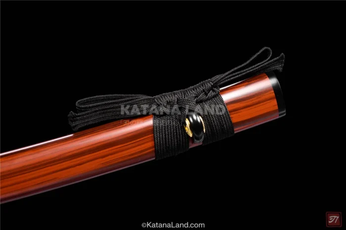 Eye-catching red blade katana for samurai sword lovers