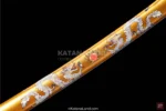 Stunning Gold Katana Sword with Unique Features