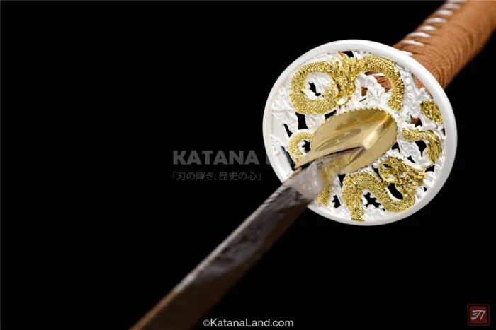 Traditional Katana with BO-HI and Gold Accents