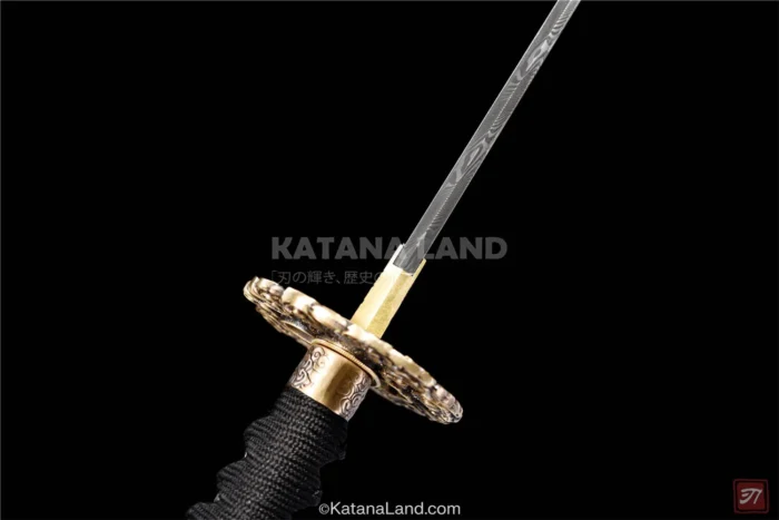 Elegant black katana for display and use