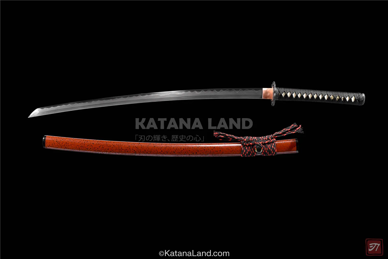 Red Hamon Samurai Katana