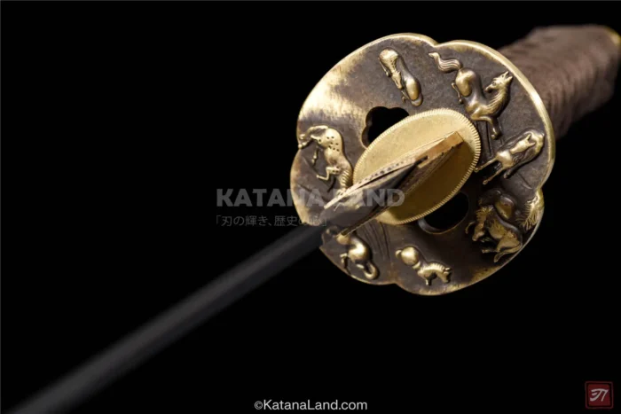 Durable black katana for martial arts