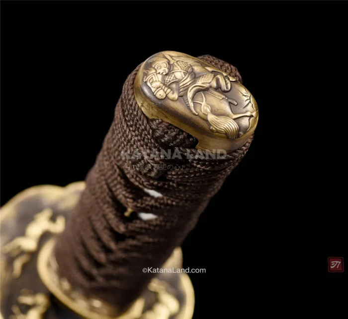 Versatile black samurai katana for display