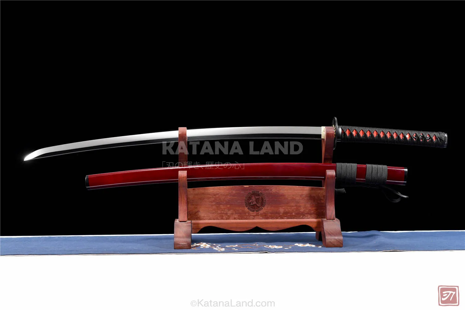 Red Samurai Katana Featuring Hamon