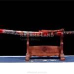 Crimson Oni Dance Katana with Medium Carbon Steel Blade