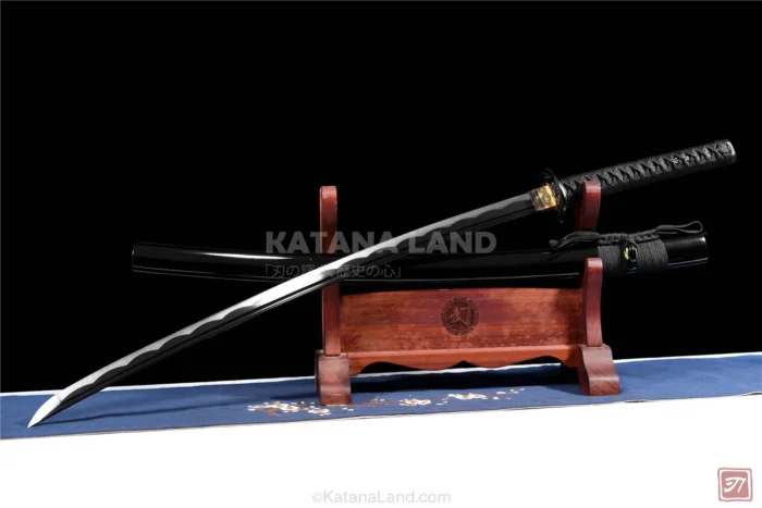 Black Samurai Katana with BO-HI Design