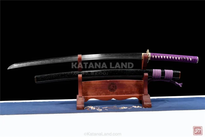 Black Samurai Katana featuring Hamon