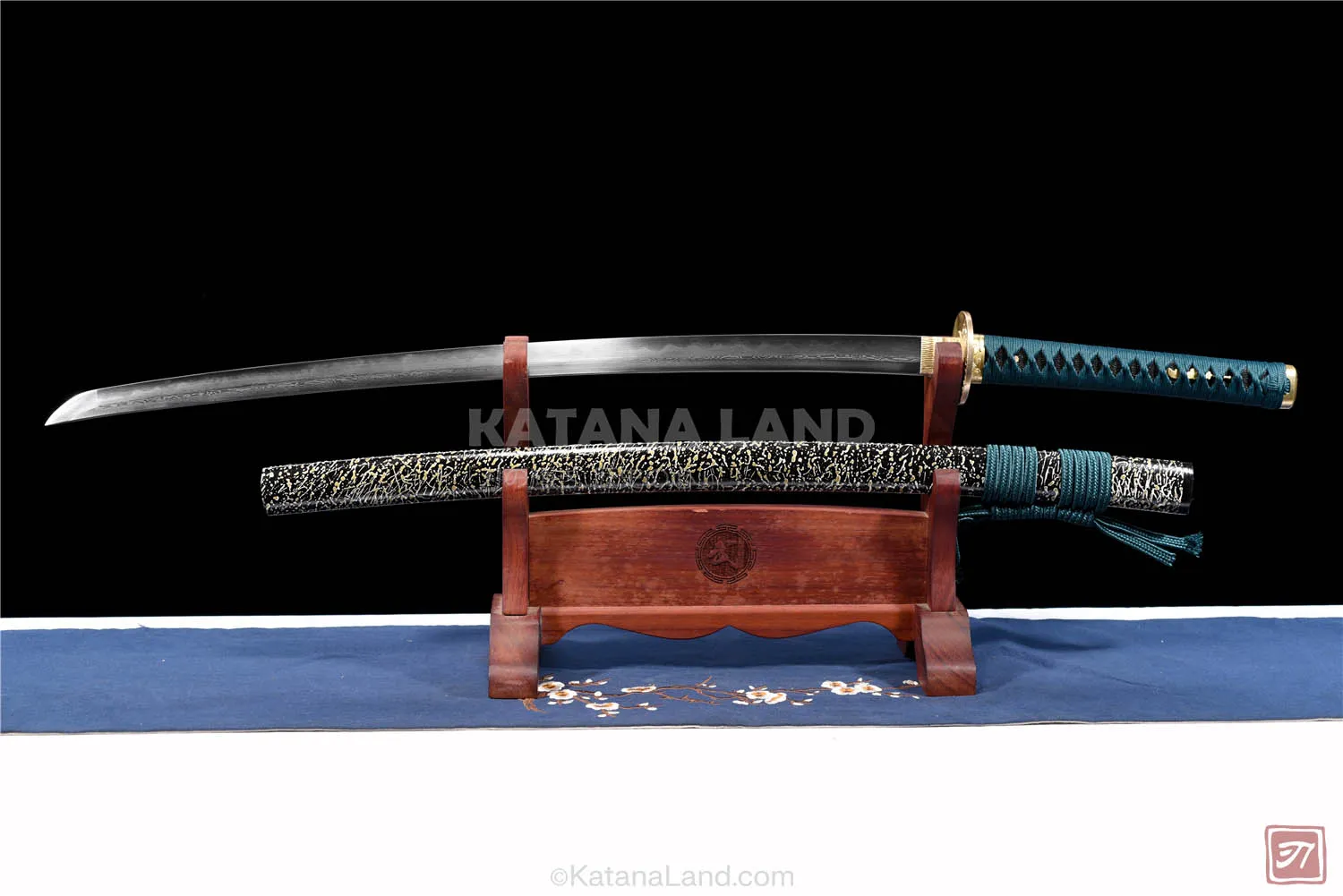 Black Samurai Katana with Hamon