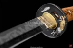 Elegant red samurai katana with T10 Steel blade