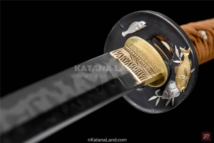 Elegant red samurai katana with T10 Steel blade