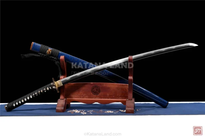 Elegant Blue Katana Sword Design