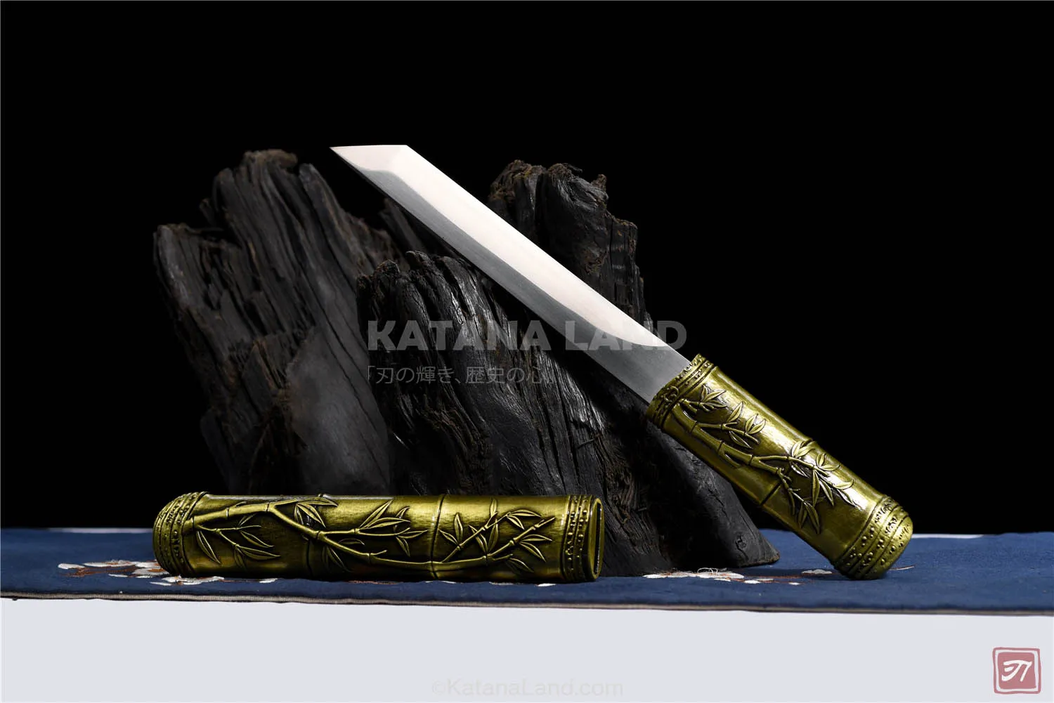 Bamboo Blossom Tanto Katana with Manganese Blade