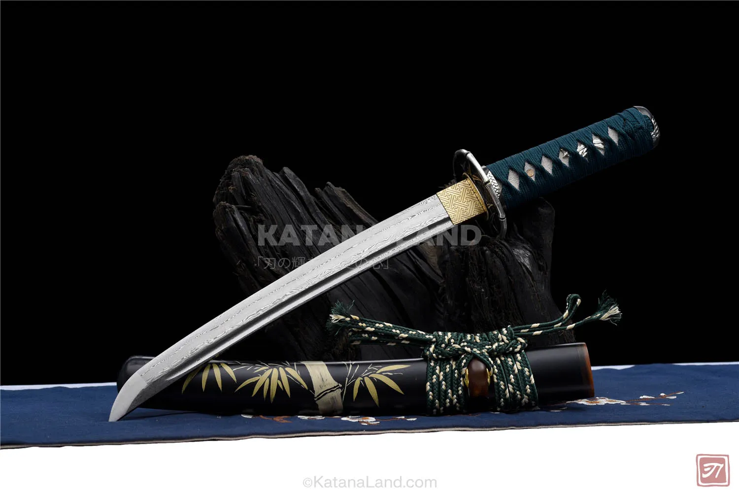 Ayakaze Take Katana with Damascus Steel Blade