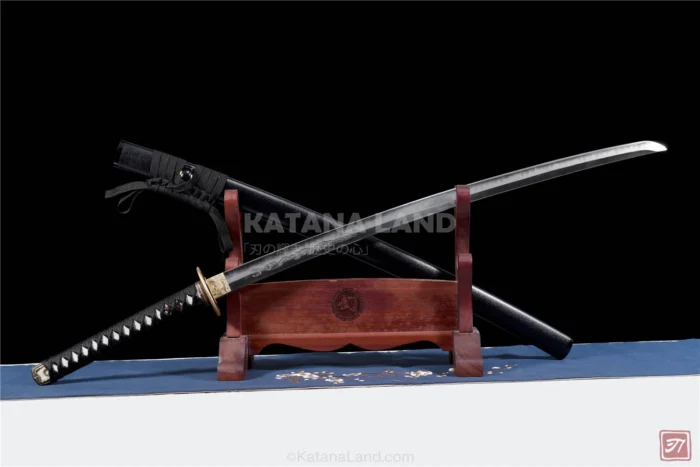 Sleek Black Finish Katana