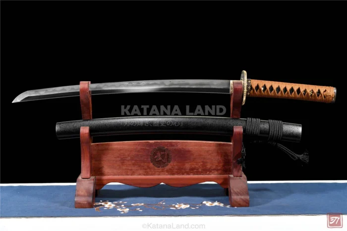 Black Samurai Katana with Hamon Finish