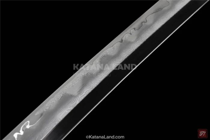 Premium Black Katana with Unique Hamon