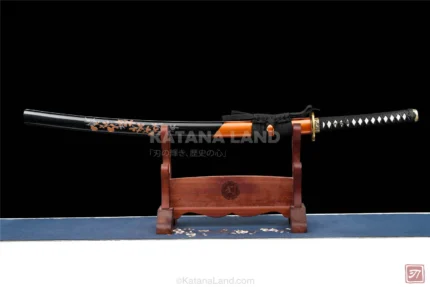 Peacock Kingblade katana with Damascus steel blade