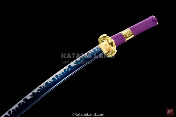 Blue Hamon Katana with Traditional Features