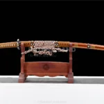 Sakura no Kishi Tachi katana with Damascus steel blade