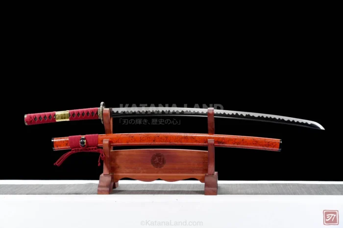 Red Samurai Katana featuring Hamon