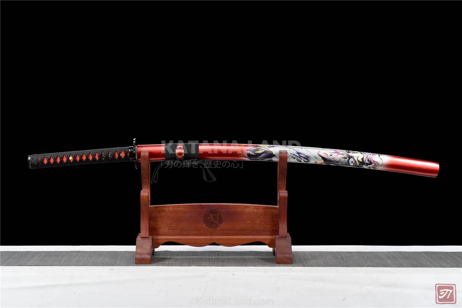 Crimson Crane Katana with Spring Steel Blade